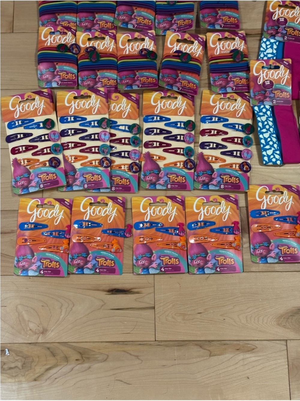 HUGE 65 Piece resellers Goody Trolls Hair Accessory Lot - Teal & Pink - Picture 2 of 6